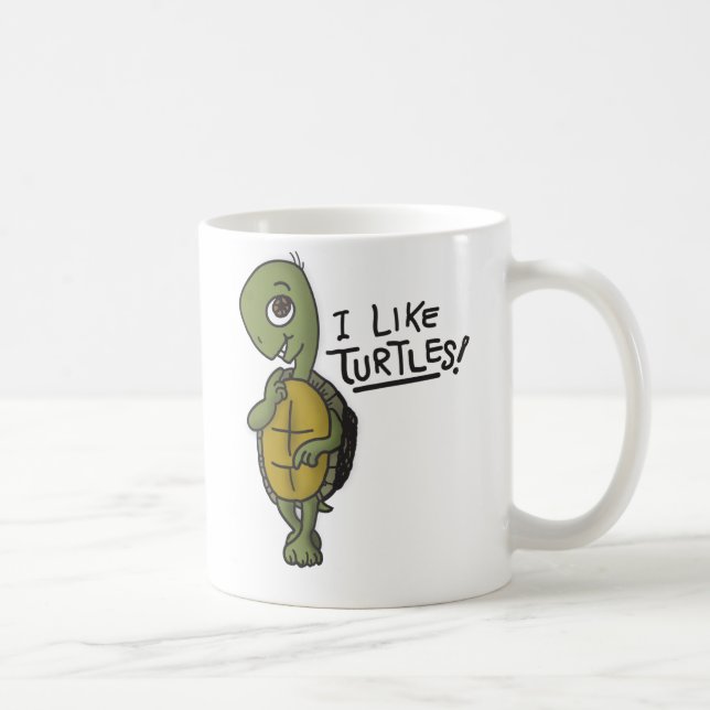 De Café Eu gosto da caneca das tartarugas (Direita)