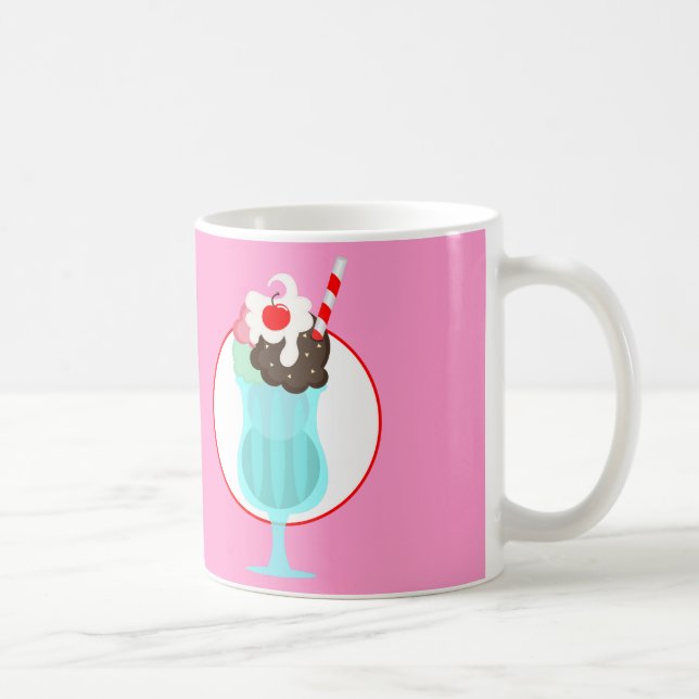 De Café Eu grito para o sorvete, bebida do malte, caneca (Direita)