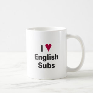 De Café Eu inglês do coração Subs a caneca