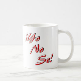 De Café Eu não sei a caneca
