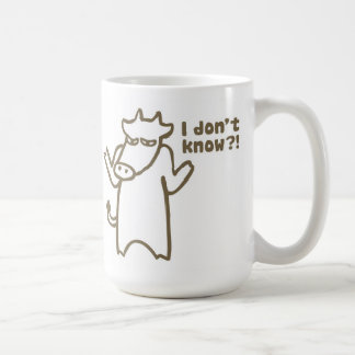 De Café Eu não sei a caneca da vaca dos desenhos animados