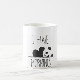 De Café Eu odeio a caneca panda matinal