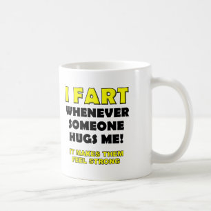 De Café Eu Peido Para Abraços Caneca Divertida ou Caneca d