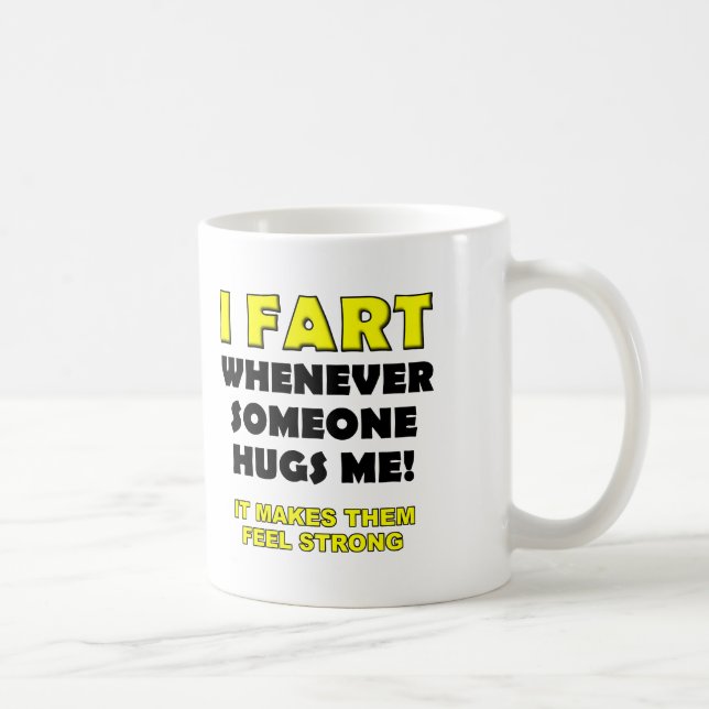 De Café Eu Peido Para Abraços Caneca Divertida ou Caneca d (Direita)
