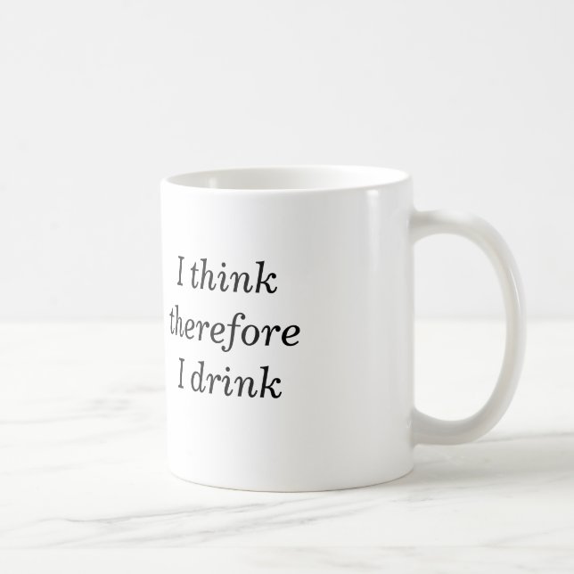 De Café Eu penso que conseqüentemente eu bebo a caneca (Direita)