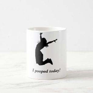 De Café Eu pooped hoje! Mulher engraçada da caneca "eu