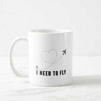 De Café eu preciso voar caneca
