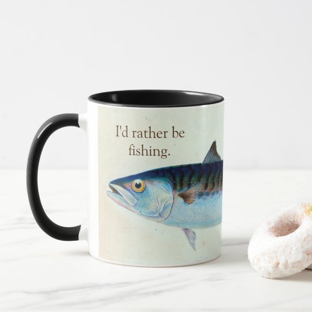 De Café Eu preferencialmente seria caneca da pesca da (Com Donut)