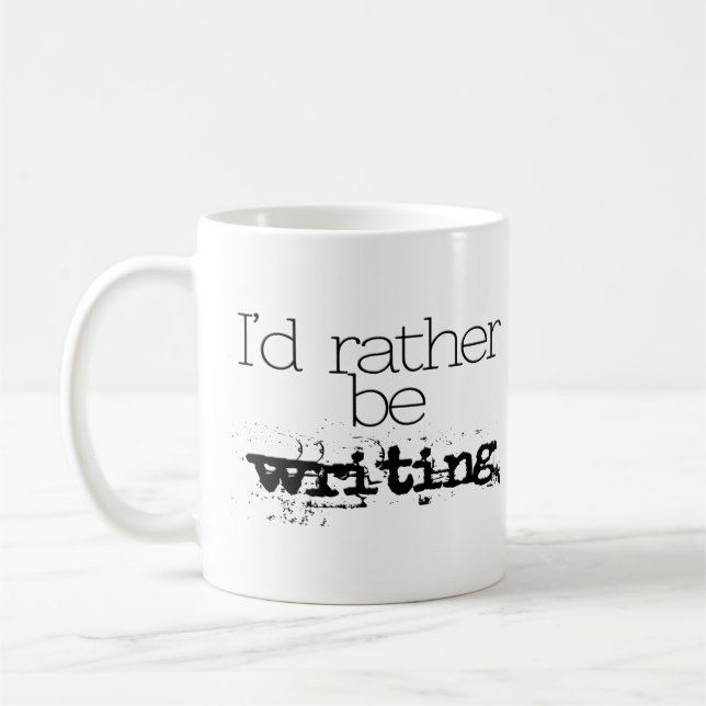 De Café Eu Preferiria Estar Escrevendo Caneca (Esquerda)