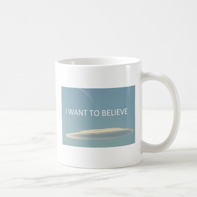 De Café "Eu quero acreditar" a caneca do divertimento (Direita)