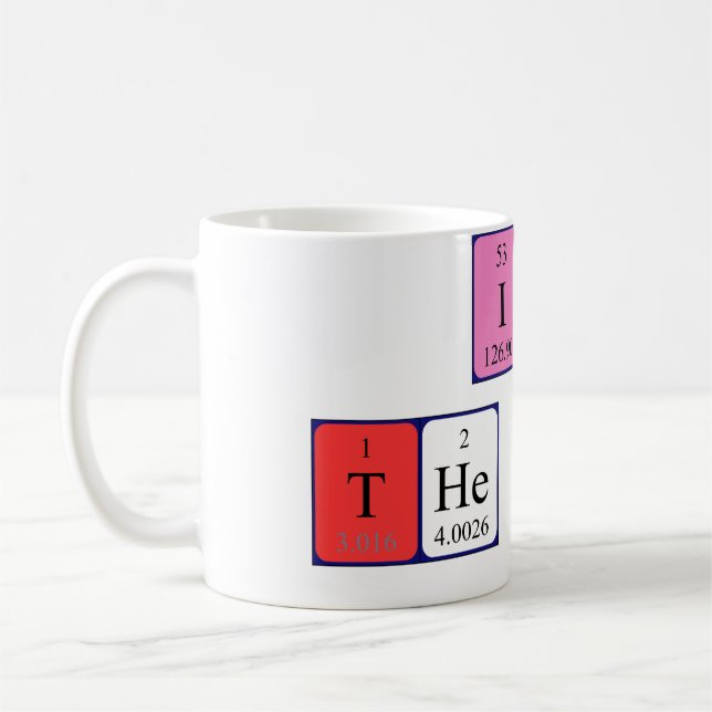 De Café Eu sou a caneca da mesa periódica do chefe (Esquerda)