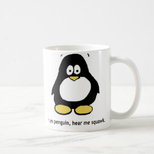De Café "Eu sou pinguim, ouço-me gritar" caneca branca