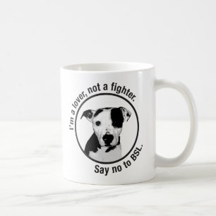 De Café Eu sou um amante, não um lutador. Anti-BSL caneca