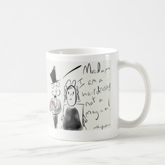 De Café Eu sou um cabeleireiro não uma caneca do mágico (Direita)