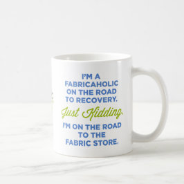 De Café Eu sou um Fabricaholic na estrada à caneca da