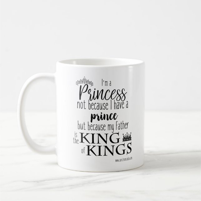 De Café Eu sou uma princesa Caneca (Esquerda)