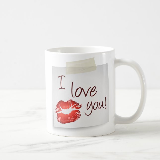 De Café Eu te amo caneca (Direita)