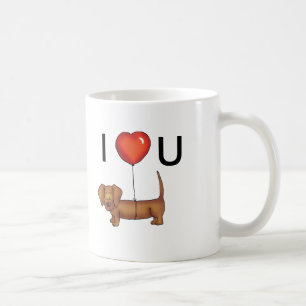 De Café EU TE AMO - CANECA bonito do Dachshund