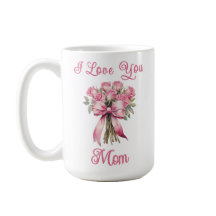 Eu Te Amo Mamãe Caneca Rosa - Presente do Dia das 