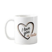 Eu te amo uma caneca do latte |