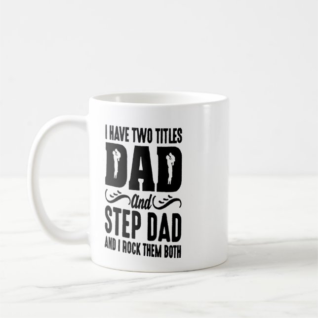 De Café Eu tenho dois títulos pai e padrasto Caneca (Esquerda)