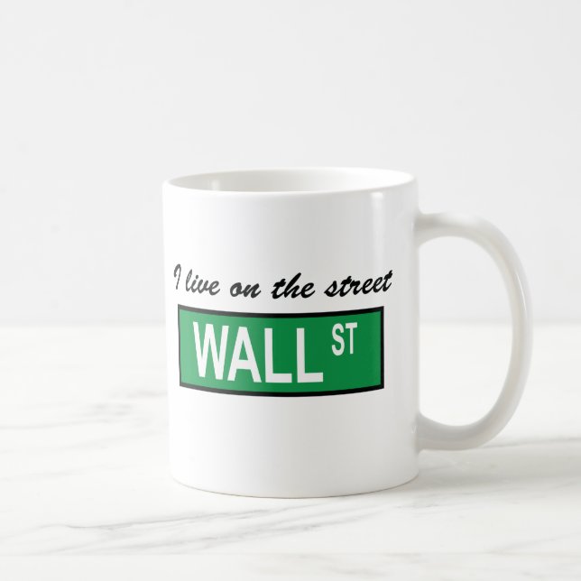 De Café "Eu vivo caneca no Wall Street da rua" (Direita)
