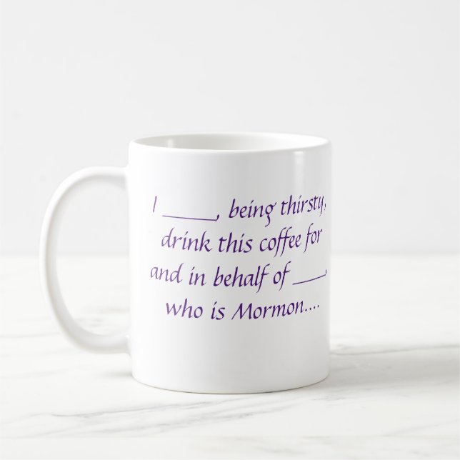 De Café ex-Mórmon Proxy Coffee caneca - Roxo (Esquerda)