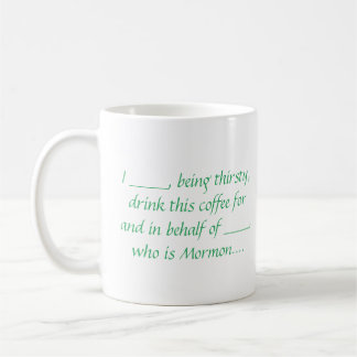 De Café ex-Proxy Mórmon Coffee caneca - verde