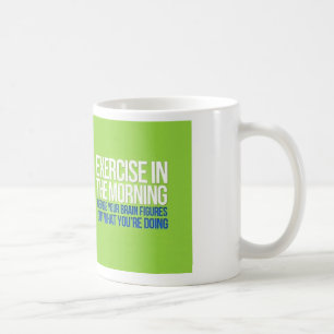 De Café Exercício na caneca da manhã