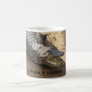 De Café Faça-lhe a caneca áspero do crocodilo
