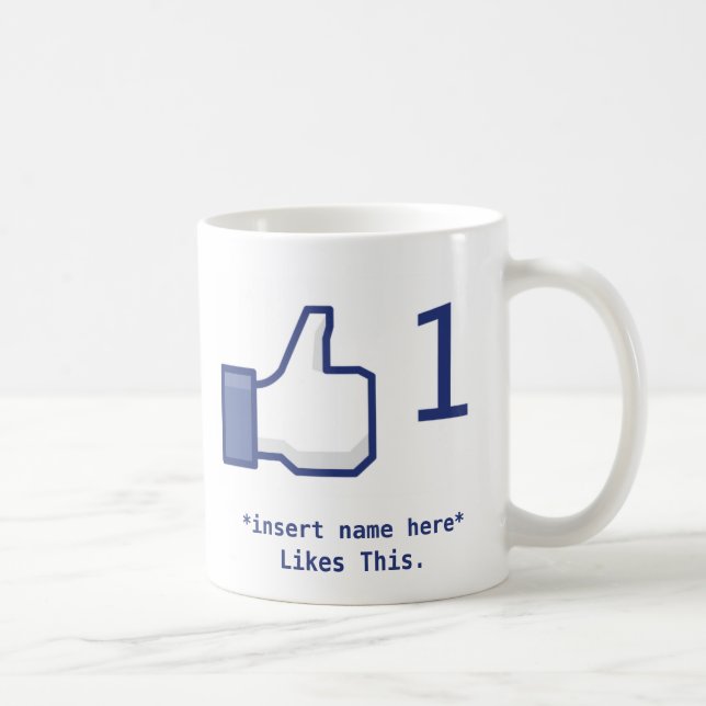 De Café Facebook gosta da caneca (Direita)