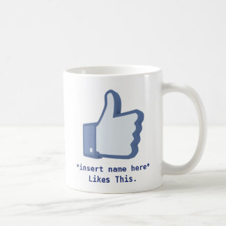 De Café Facebook gosta da caneca