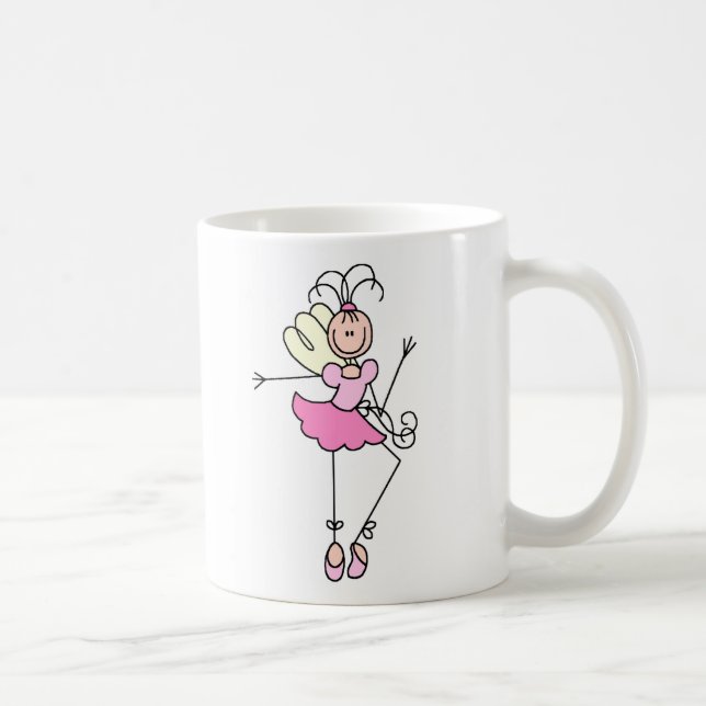 De Café Fada Bailarina em Caneca Rosa (Direita)