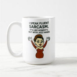 De Café Falo Sarcasmo Fluente. Caneca Jazz Hands