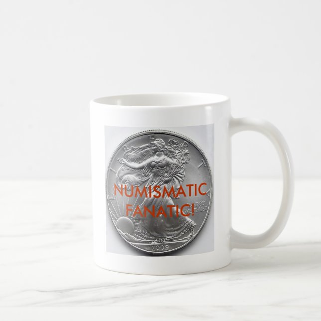 DE CAFÉ FANÁTICO NUMISMÁTICO! CANECA (Direita)