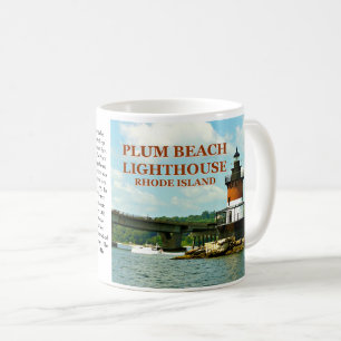 De Café Farol da praia da ameixa, Rhode - caneca da ilha
