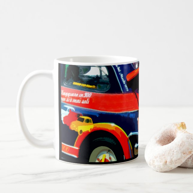 De Café Fiat 500 Clássica caneca do carro (Com Donut)
