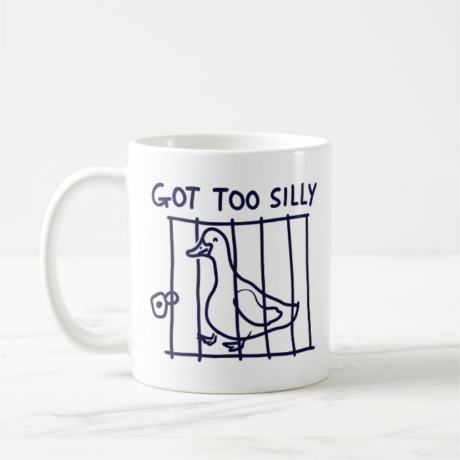 De Café "Ficou Muito Bobo" Pato na Gaiola Caneca (Esquerda)