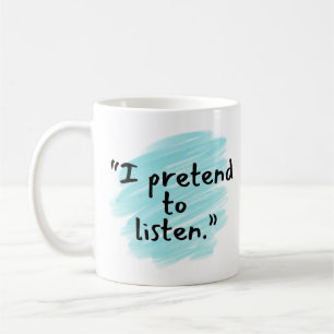 De Café "Finjo que Escuto" Caneca Divertida para Marido