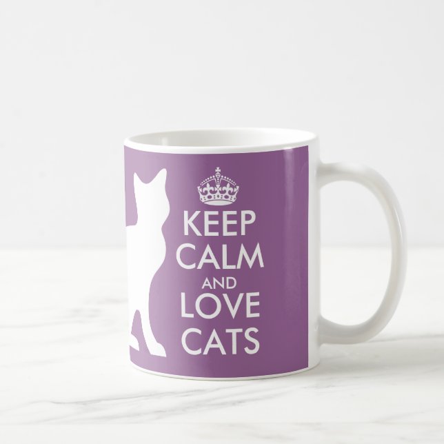 De Café Fique calmo e ame a caneca dos gatos (Direita)