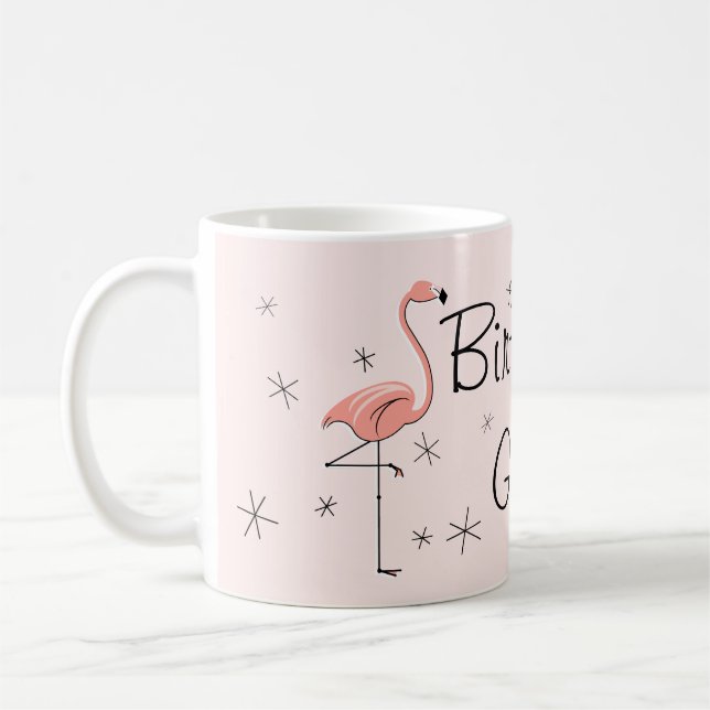 De Café Flamingo Pink 'Birthday Girl!' caneca (Esquerda)
