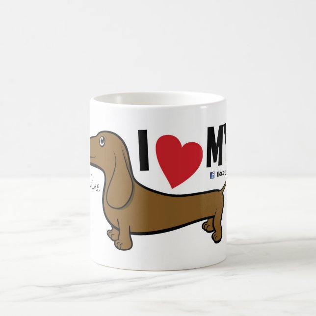 De Café FLDR "que eu amo o meu" alisam a caneca vermelha (Centro)