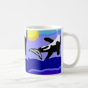 De Café flippin da baleia da orca à caneca do sol