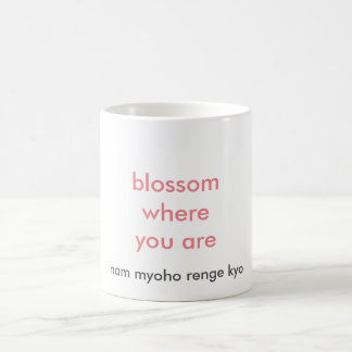 De Café flor onde você é caneca