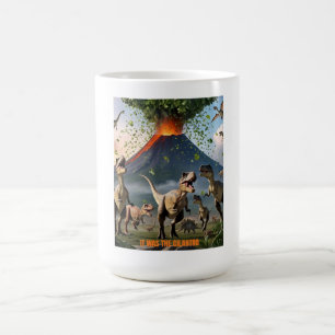 De Café Foi o Cilantro - Engraçado Caneca Dinossauro