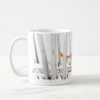 De Café Fox na caneca das madeiras
