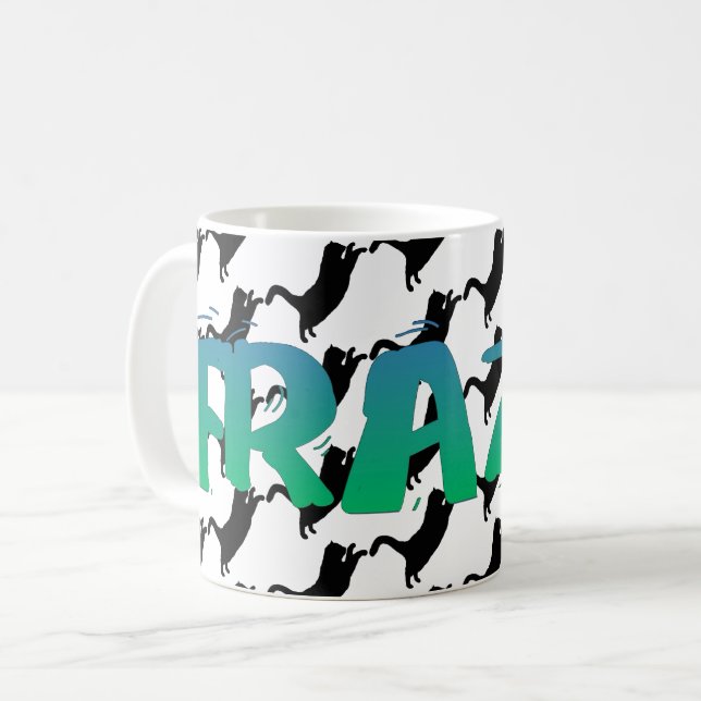 De Café FRAZZ! Caneca dos gatos pretos (Frente Esquerda)