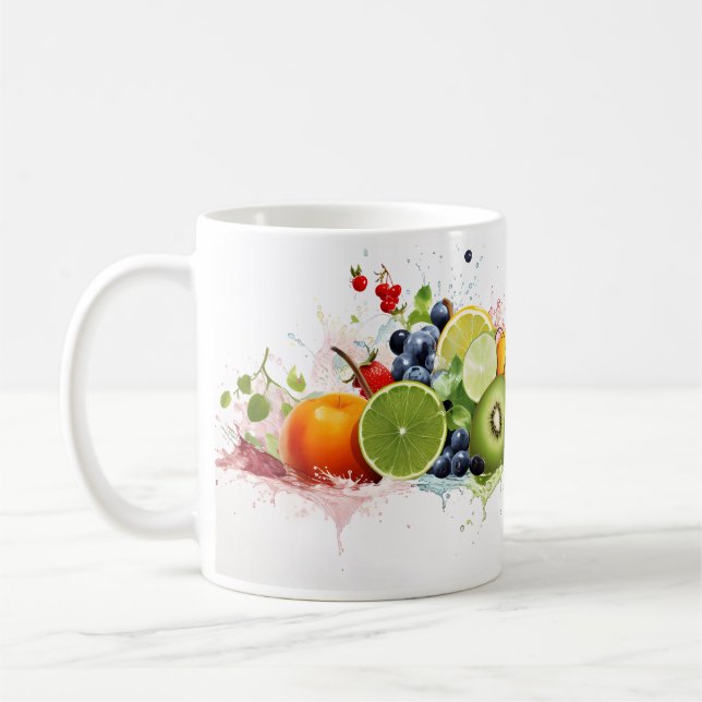 De Café Fruta Fresca Na Sua Caneca (Esquerda)