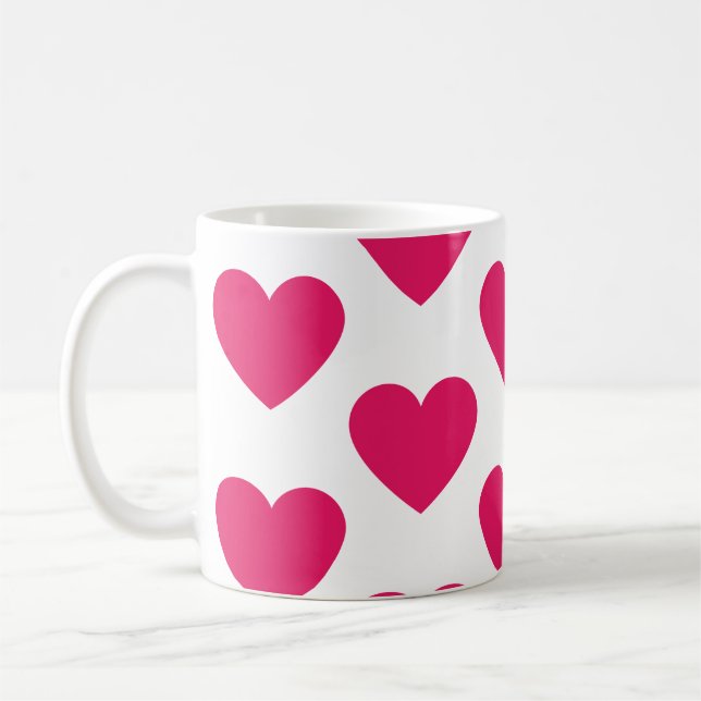 De Café Fuchsia corta caneca branca (Esquerda)
