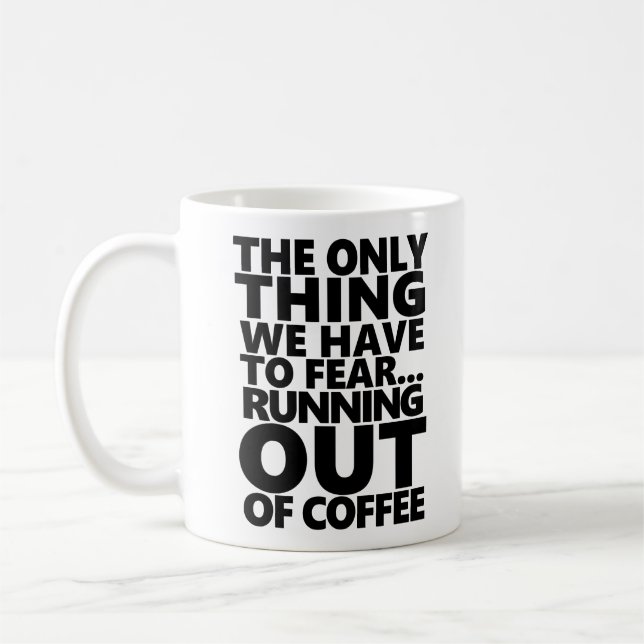 De Café Funcionamento fora da caneca engraçada da (Esquerda)